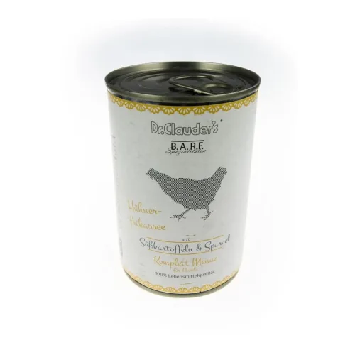 Dr.Clauder's Barf Komplett Menü Hühnerfrikassee - Natur -  Grösse: 6 x 400 g
