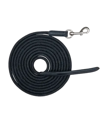 Waldhausen Bodenarbeitsseil leicht mit Karabiner - Schwarz -