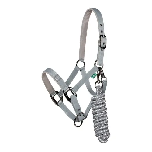Horseware Halfter und Führstrick Newmarket - Witney Charcoal -  Grösse Halfter: Pony, Farbe: Witney Charcoal