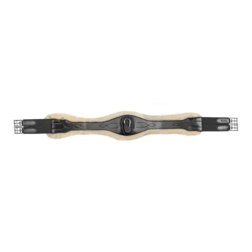 Waldhausen Ledersattelgurt mit ECO Wool - Schwarz -  Farbe: Schwarz, Länge: 120 cm