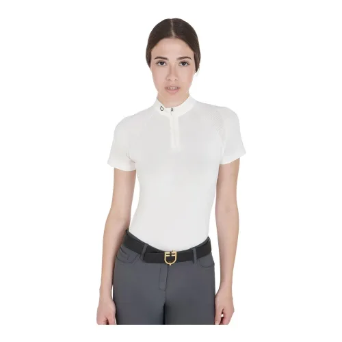 Equestro Poloshirt Training Kurzarm Damen - Weiss -  Farbe: Weiss, Grösse: L