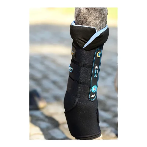 Kentucky Stallgamaschen Magnet Recuptex,  Paar - Schwarz/Hellblau -