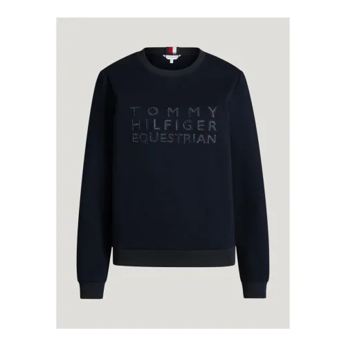 Tommy Hilfiger Equestrian Strass-Sweatshirt Belair Damen - Desert Sky -  Farbe: Desert Sky, Grösse: L