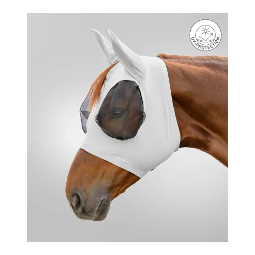 Waldhausen Fliegenmaske Puck Flex - Silbergrau -  Grösse: Pony