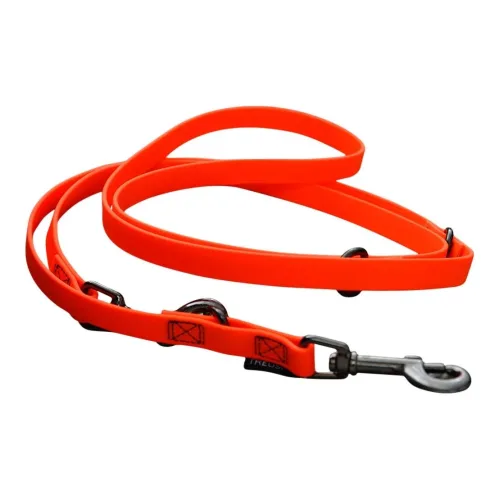 Treusinn. Hundeleine Biothane STAY verstellbar, 2m - Graphit -  Farbe: Graphit, Groessen: 9 mm / 2m