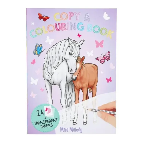 Miss Melody Malbuch mit Transparentpapier - Lila -