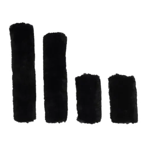 Kentucky Halfter-Set 4 Teile Schaffell (künstl.) - schwarz Farbe: Schwarz, Grösse: One Size