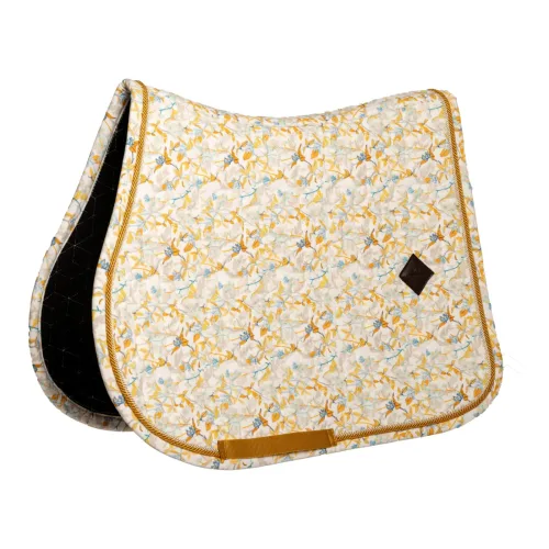 Kentucky Samtstoff Schabracke mit Prints - Brown/White -  Grösse: Pony, Farbe: Brown/White