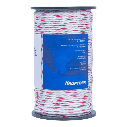 Hauptner Weidezaunseil PremiumLine XL - Weiss/Rot -