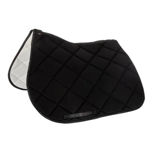 Equestro Springschabracke GP mit Umrandung ohne Logo - Schwarz/Schwarz -  Farbe: Schwarz/Schwarz, Grösse Schabracken: Full