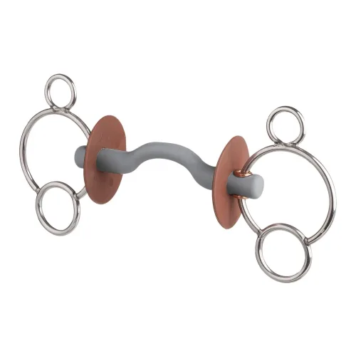 Beris Gebisse 3-Ring Gebiss, Zungenbogenstange soft Grösse: 14 cm