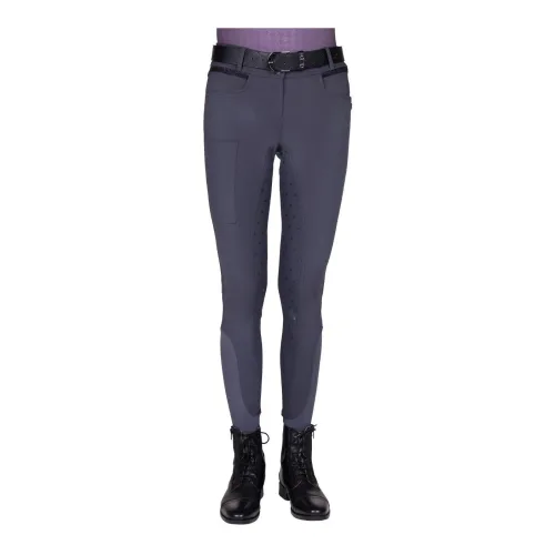 QHP Reithose Fayen Vollbesatz Damen - Ash -  Grösse Hose: 36