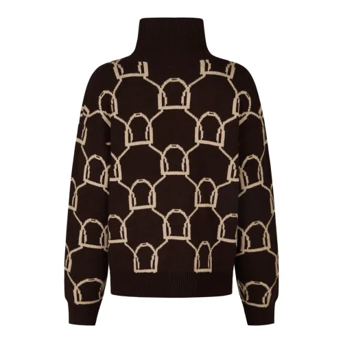 Eskadron Strick-Rollkragen Pullover Heritage 25/26 - Black Truffle-Beige -  Grösse: L