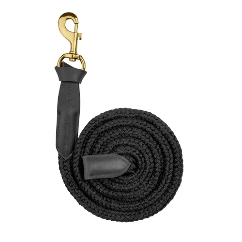 Waldhausen Führstrick Royal Lederdetails mit Karabinerhaken - Schwarz -  Farbe: Schwarz, Grösse: One Size