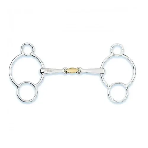 Stübben 3-Ring Pessoa Trense - Silber -  Gebisslängegrösse: 13.5 cm