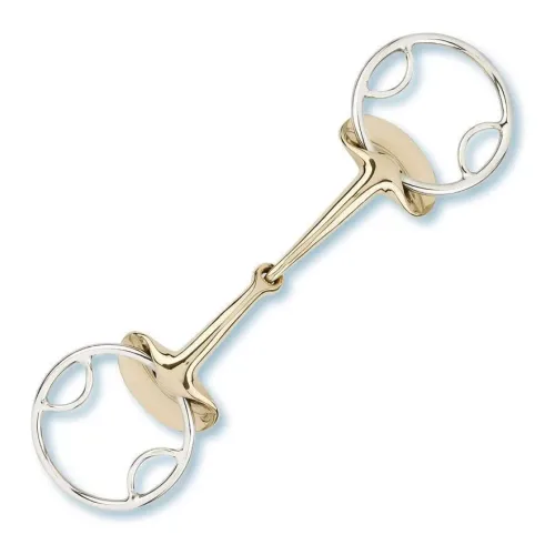 Stübben Golden Wings 4in1 Trense einfach gebrochen - Gold/Silber -  Gebisslängegrösse: 13.5 cm