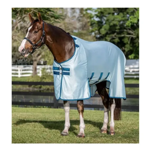 Horseware Fliegendecke Amigo Bug Buster Plus - Azure Blue/Navy & Electric Blue -  Grösse: 125 cm