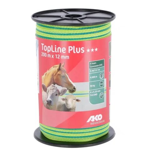 AKO Weidezaunband TopLine Plus, gelb/grün Breite Länge: 12 mm x 200 m