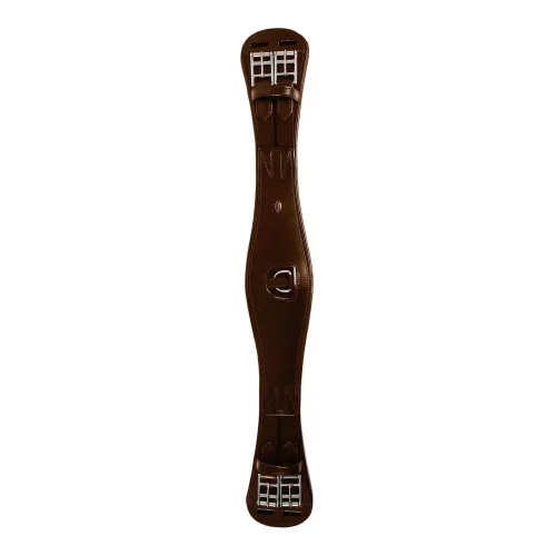 Waldhausen Kurzgurt aus Leder mit Elastik - Braun -  Länge: 55 cm