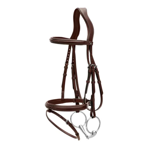 Dy'on Trense mit kombiniertem Reithalfter US - Brown -  Farbe: Brown, Grösse: Full