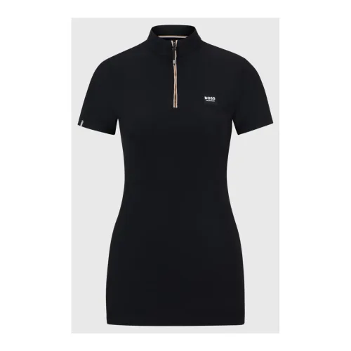 BOSS Equestrian Trainingsshirt Mila Signature Damen - Black -  Grösse Bekleidung Damen: L