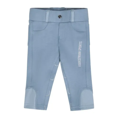QHP Reithose Junior Bobby - Baby Blau -  Grösse Bekleidung Kinder: 104, Farbe: Baby Blau