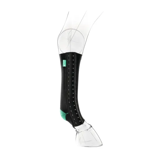 EquiCrown Kompressionsbandage fit - vorne, Hakenverschluss - grün - Schwarz/Grün -  Equicrown Kompressionsbandagen: links, kurz, 3