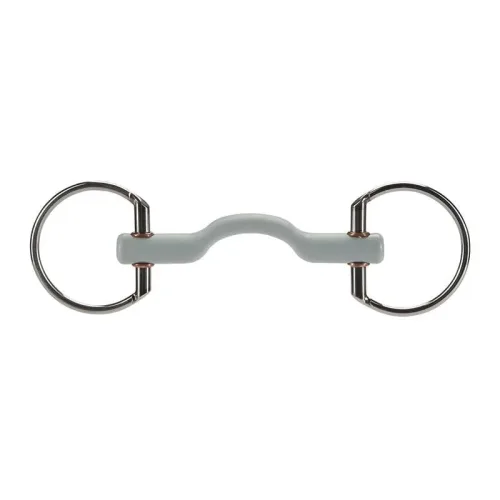 Beris Gebisse Olivenkopfgebiss mit Zungenbogenstange soft - Grau/Silber -  Gebisslängegrösse: 14.0 cm