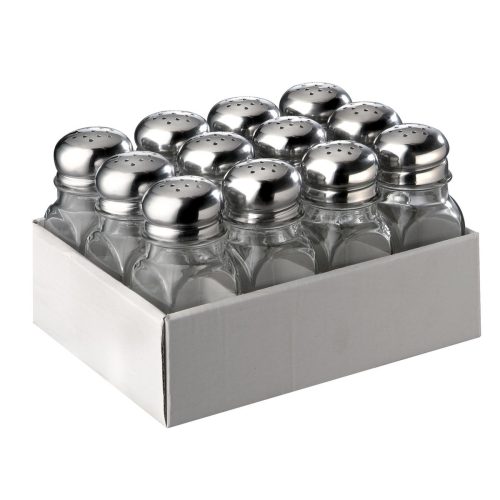 APS Allzweckstreuer; 4x4x10 cm (BxØxH); silber/transparent; 12 Stück / Pack