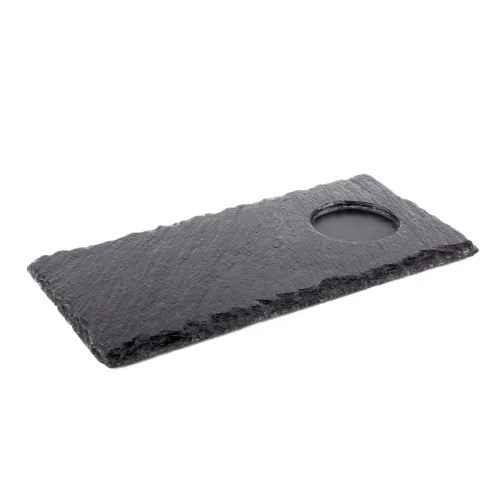 APS Naturschieferplatte 1 Absatz; 25x12x0.7 cm (LxBxH); schwarz; rechteckig