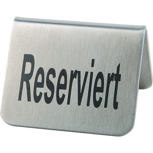 APS Tischaufsteller Reserviert; 5x5x3.7 cm (LxBxH); edelstahl; 2 Stück / Pack