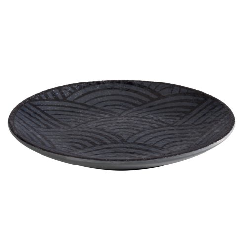APS Teller DARK WAVE, Melamin; 14.5x1.5 cm (ØxH); schwarz; rund