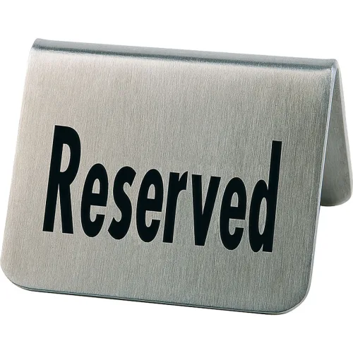 APS Tischaufsteller Reserved; 5.5x5x3.5 cm (LxBxH); edelstahl; 2 Stück / Pack