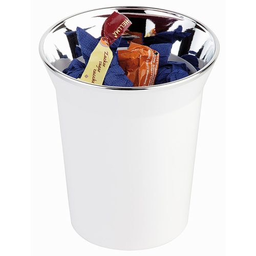 APS Tischabfallbehälter Fiato 1l; 1000 ml, 13x15 cm (ØxH); weiss; rund