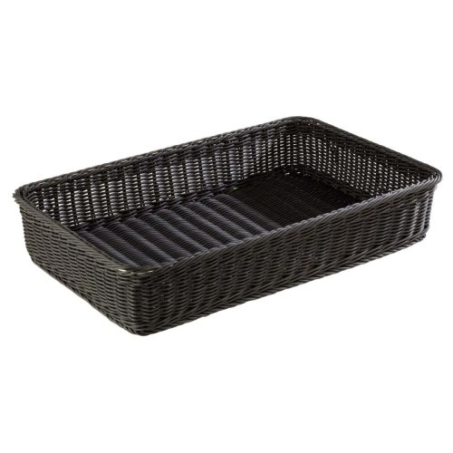 APS Korb PROFI LINE, GN 1/1; GN 1/1, 53x32.5x10 cm (LxBxH); schwarz; rechteckig
