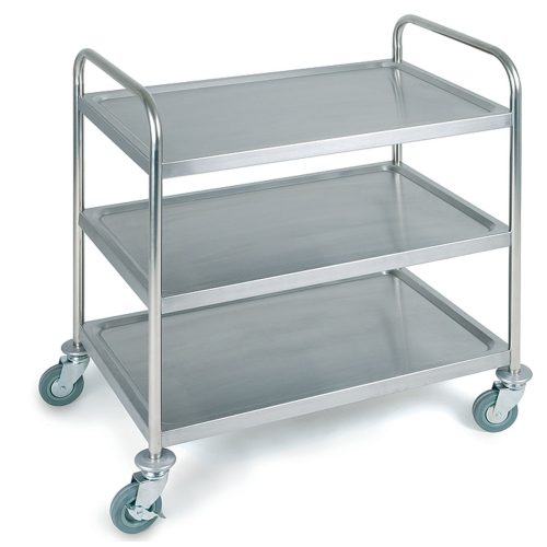APS Servier-/Transportwagen 3 Borden; 91x51x93 cm (BxTxH); silber