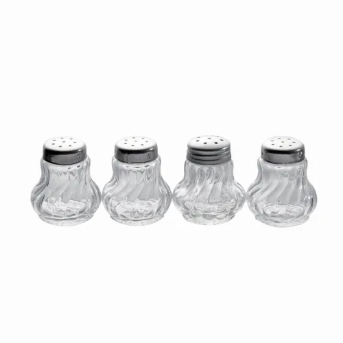 APS Ministreuer; 3.5x4 cm (ØxH); silber/transparent; 4 Stück / Pack