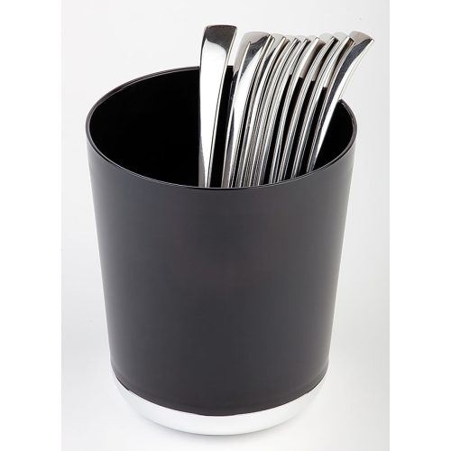 APS Tischreste- / Besteck Behälter Base Chrom; 1300 ml, 13x15.5 cm (ØxH); schwarz; rund