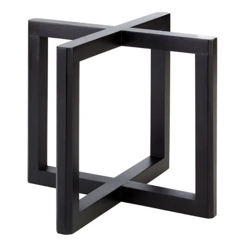 APS Buffetständer WOOD, Akazienholz; 20x20x17.5 cm (LxBxH); schwarz; quadratisch