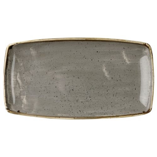 Churchill Oblong Platte Stonecast Peppercorn; 29.5x15 cm (LxB); grau/braun; rechteckig; 12 Stück / Pack