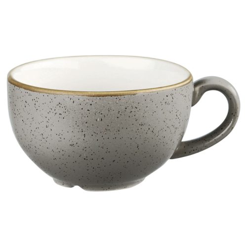 Churchill Cappuccino Tasse Stonecast Peppercorn; 227 ml, 9.5x5.5 cm (ØxH); grau/braun; rund; 12 Stück / Pack