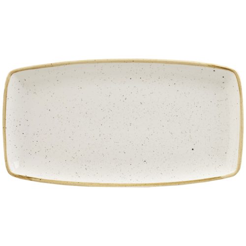 Churchill Oblong Platte Stonecast Barley White; 35x18.5 cm (LxB); weiss/braun; rechteckig; 6 Stück / Pack