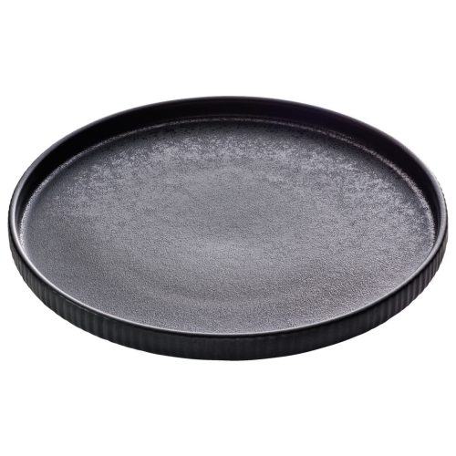Playground Teller flach Nara Relief; 27x2.5 cm (ØxH); schwarz; rund; 6 Stück / Pack