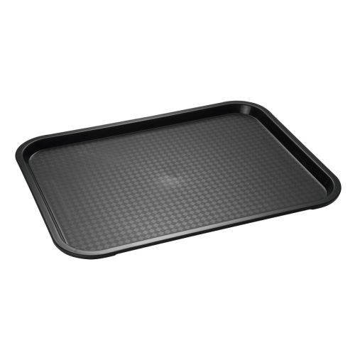 APS Tablett FAST FOOD, Polypropylen; 45x35.5x2.5 cm (LxBxH); schwarz; rechteckig
