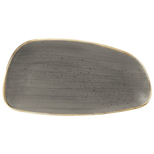 Churchill Chefs Geo Platte Stonecast Peppercorn; 15.5x30 cm (LxB); grau/braun; rechteckig; 12 Stück / Pack