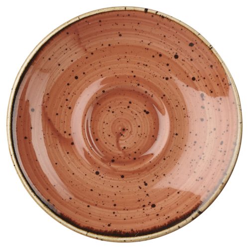 Churchill Espresso Untere Stonecast Orange; 11.8 cm (Ø); orange/braun; rund; 12 Stück / Pack