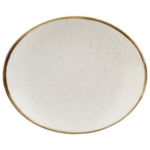 Churchill Teller Stonecast Barley White oval Coupe; 19.2x16 cm (LxB); weiss/braun; oval; 12 Stück / Pack