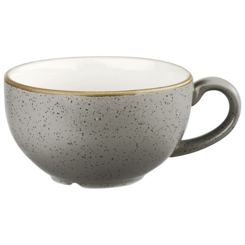 Churchill Cappuccino Tasse Stonecast Peppercorn; 340 ml, 11x6.5 cm (ØxH); grau/braun; rund; 12 Stück / Pack