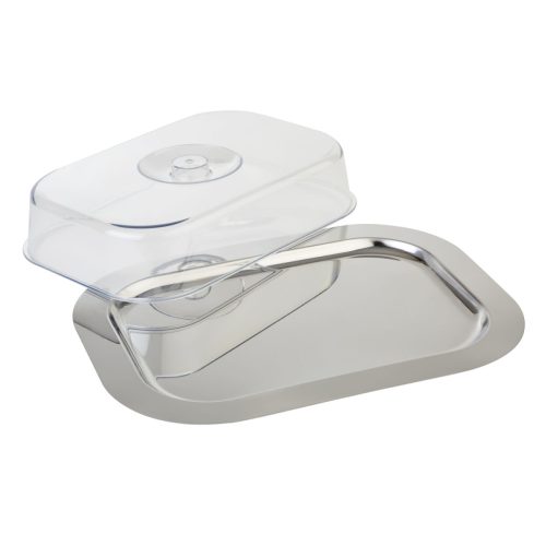 APS Tablett mit Haube FINESSE; 31.4x43.8x8.4 cm (LxBxH); silber; rechteckig