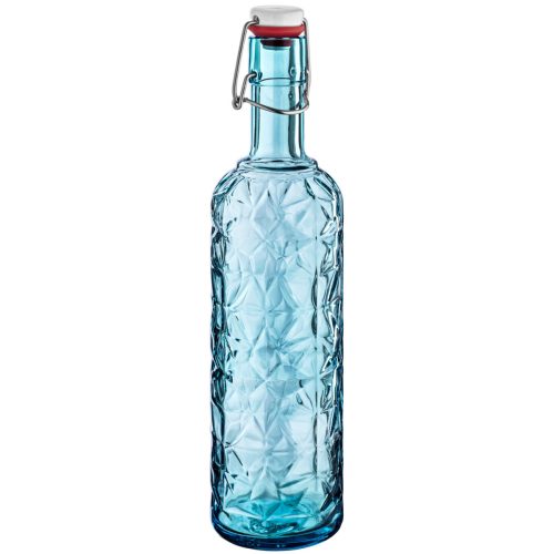Bormioli Rocco Bügelverschlussflasche Oriente; 1050 ml, 8.5x32 cm (ØxH); blau; 6 Stück / Pack